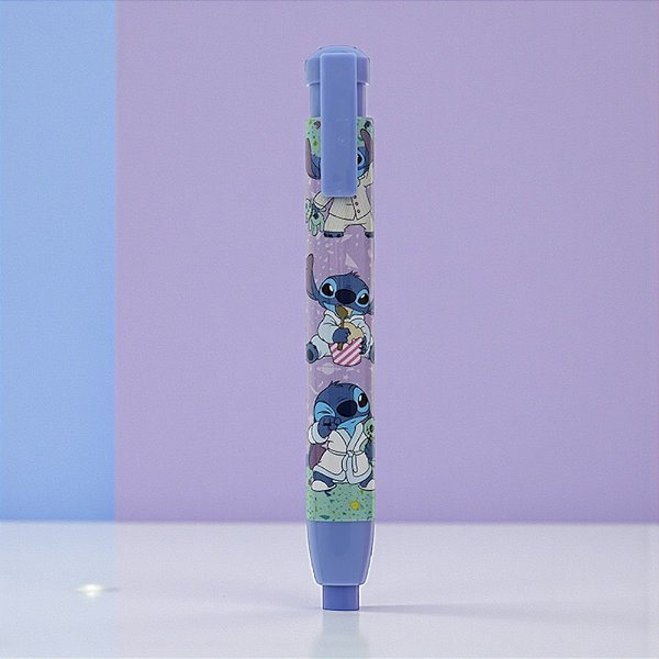 Caneta Borracha Stitch - Lilás  - 12cm - Disney Original - 1 unidade - Rizzo