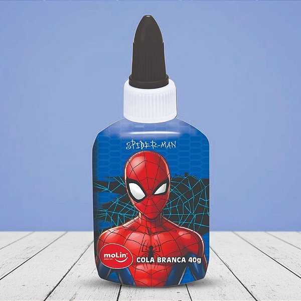 Cola Branca Homem Aranha - Azul - 40g - Disney Original - 1 unidade - Rizzo