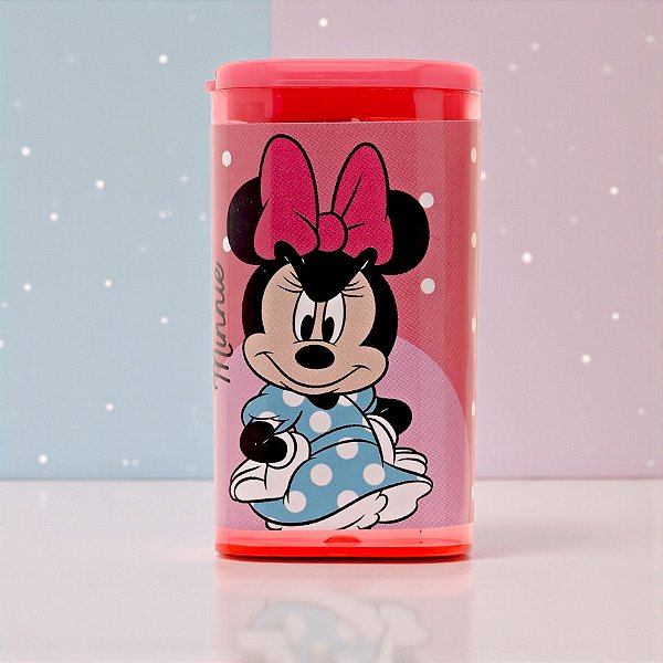 Apontador Minnie - Rosa Poá - Simples - 5cm - Disney Original - 1 unidade - Rizzo