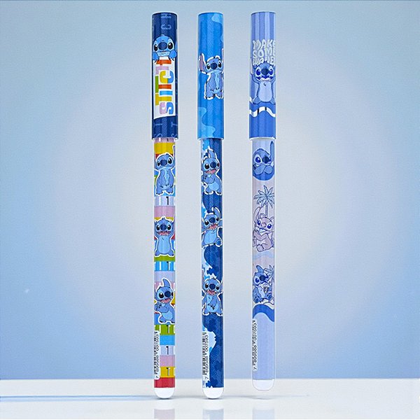 Caneta Stitch - Esferográfica Preto - Azul Sortido - Disney Original - 1 unidade - Rizzo