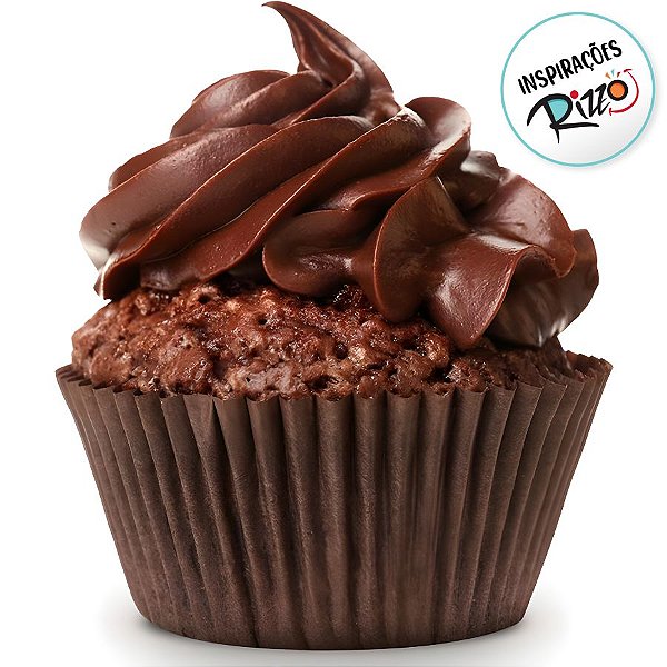 Forminha Cupcake Impermeável - Gourmet Marrom - 5x3,5cm - 45 unidades - Regina - Rizzo