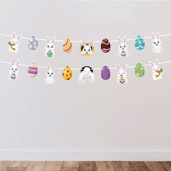 Faixa Decorativa de Páscoa - Personagens - 82x16,5cm - 1 unidade - Regina - Rizzo
