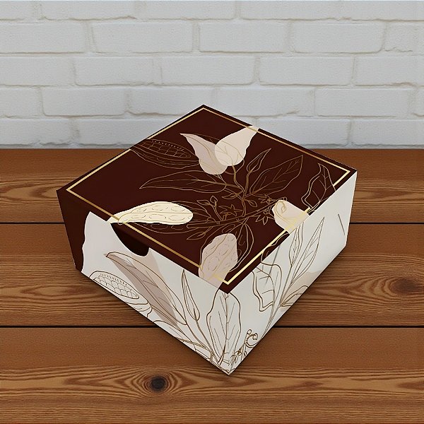 Caixa Para 4 Doces - Gourmet - 9x9x4,5cm - 5 unidades - Regina - Rizzo