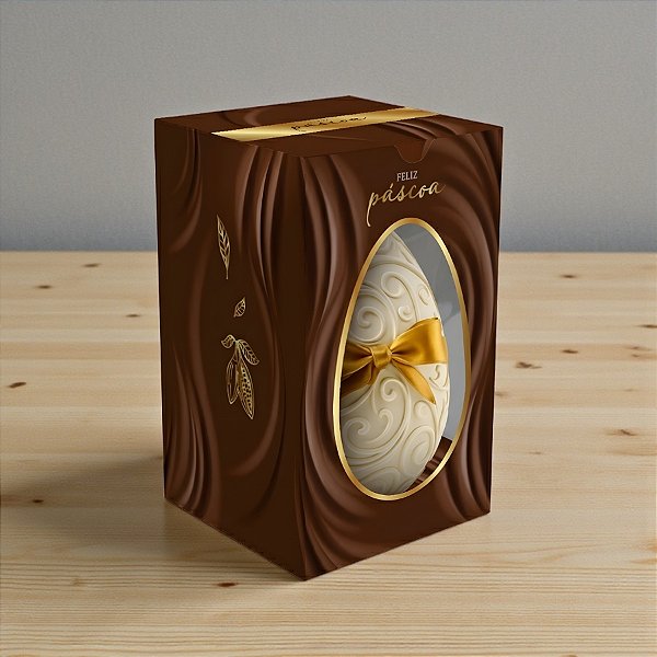 Caixa Vertical Para Ovo de 250 a 350g - Páscoa Gourmet - 12x12x19,5cm - 10 unidades - Regina - Rizzo