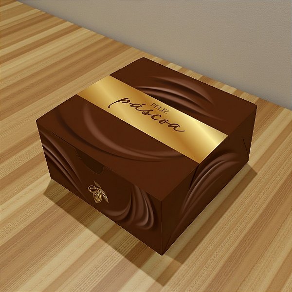 Caixa Para 4 Doces - Páscoa Gourmet Premium - 9x9x4,5cm - 10 unidades - Regina - Rizzo