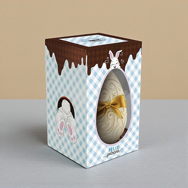 Caixa Vertical Para Ovo de 250 a 350g - Páscoa Mágica - 12x12x19,5cm - 10 unidades - Regina - Rizzo