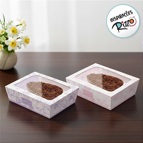 Caixa Practice para Meio Ovo de 500g - Clássicos Francês Lilas e Rosa - 6 unidades - Cromus - Rizzo