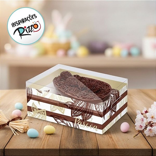 Caixa New Practice para Meio Ovo de 250g com Regulagem de Altura e Colher - Ombre - 6 unidades - Cromus - Rizzo