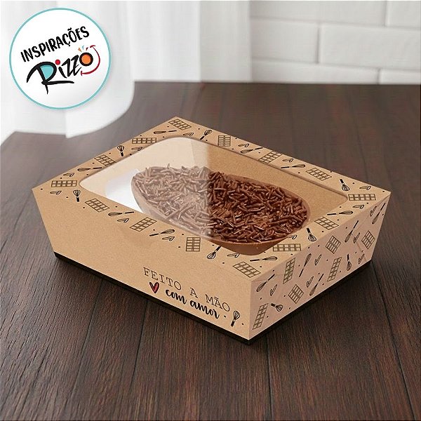Caixa Practice para Meio Ovo de 250g - Feito com Amor Kraft - 6 unidades - Cromus - Rizzo