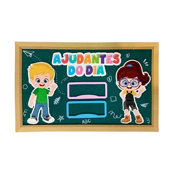 Painel Decorativo em EVA - Ajudantes do Dia - 54,5x33cm - 1 unidade - Rizzo