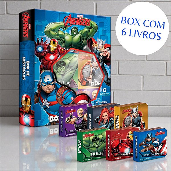 Kit 6 Livros para Ler - Vingadores - Disney Original - 1 unidade - Rizzo