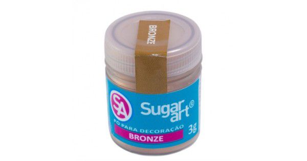 Pó para Decoração Bronze Metálico 3g Sugar Art  Confeitaria