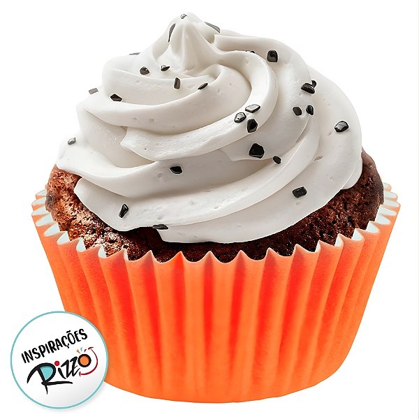 Forminha Para Cupcake Impermeável - Laranja - 5x3,5cm - 45 unidades - Regina - Rizzo