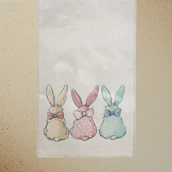 Trilho de Mesa - Coelhinhos Coloridos - 172x33cm - 1 unidade - Cromus - Rizzo