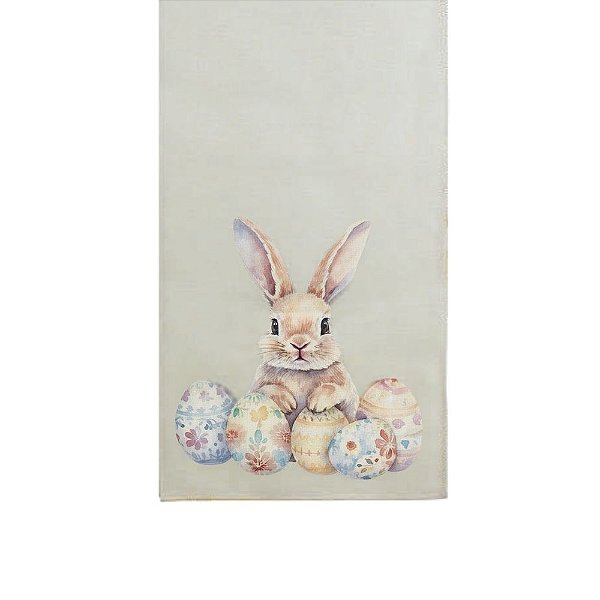Trilho de Mesa - Coelho com Ovinhos - 172x33cm - 1 unidade - Cromus - Rizzo