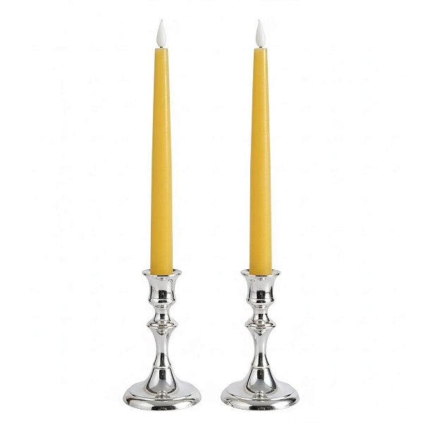 Vela Eletrônica de LED - Amarelo Pastel - 29x2cm - 2 unidades - Cromus - Rizzo