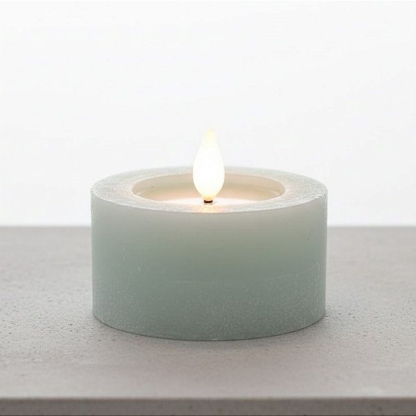 Vela Eletrônica de LED - Azul Pastel - 7x7x3,5cm - 1 unidade - Cromus - Rizzo