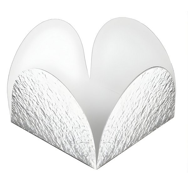 Porta Forminha Metalizada - Prata - 3,5x2,5x3,5cm - 50 unidades - Regina - Rizzo