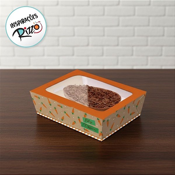 Caixa Practice para Meio Ovo de 500g - Kraft Cenoura - 6 unidades - Cromus - Rizzo
