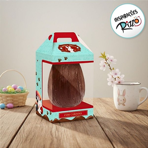 Caixa New Maleta para Ovo de 250g com Visor - Contos de Páscoa - 6 unidades - Cromus - Rizzo