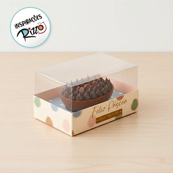 Caixa para Meio Ovo 250g de Páscoa - Horizonte - Tonal - 6 unidades - Cromus - Rizzo