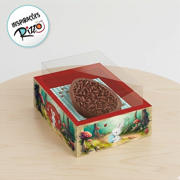 Caixa New Moldura para Meio Ovo 250g de Páscoa - Contos de Páscoa - 6 unidades - Cromus - Rizzo