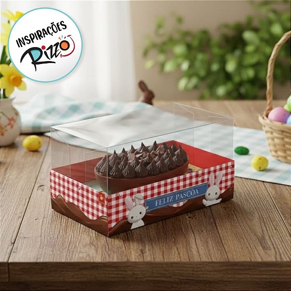 Caixa para Meio Ovo 250g de Páscoa - Horizonte - Contos de Páscoa - 6 unidades - Cromus - Rizzo