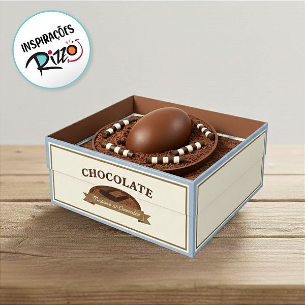 Caixa New Practice para Meio Ovo de 1kg com Visor - Cobertura - 4 unidades - Cromus - Rizzo