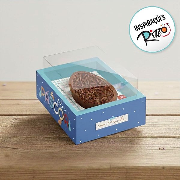 Caixa New Moldura para Meio Ovo de 250g com Colher - Feelings - 6 unidades - Cromus - Rizzo