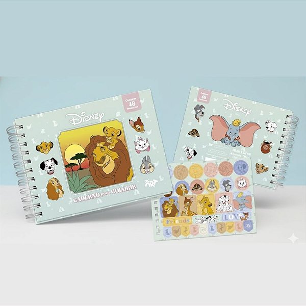 Caderno de Desenho Smart de Colorir - Clássicos - 48 Páginas - 15x21cm - Disney Original - 1 unidade - Rizzo