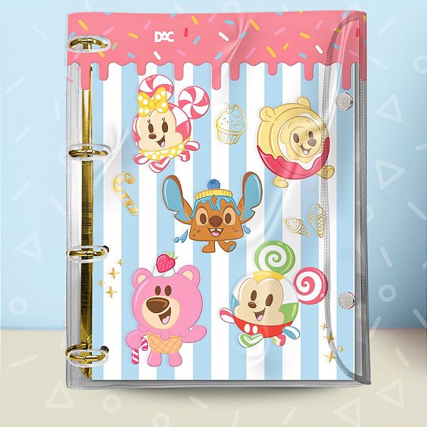 Fichário Universitário Pvc - Munchlings - 27x22cm - Disney Original - 1 unidade - Rizzo