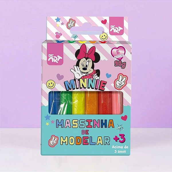 Massinha de Modelar - Minnie Mouse - 6 Cores - Disney Original - 1 unidade - Rizzo