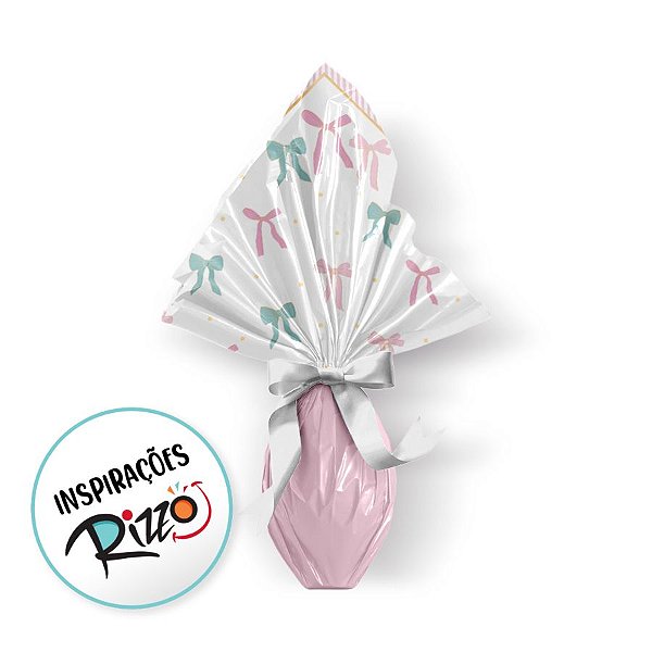 Saco Express 37,5x37,5cm Para Ovos de 250g a 350g - Lacinhos - 5 unidades - Cromus - Rizzo