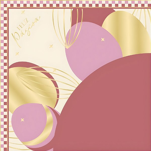 Saco Express 44x44cm Para Ovos de 500g a 750g - Duo Rosa E Malva - 25 unidades - Cromus - Rizzo