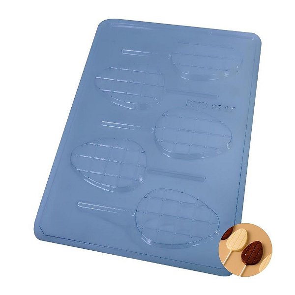 Forma de Acetato Simples Semiprofissional - Pirulito Ovo Tablete - Ref.3717 - 1 unidade - BWB - Rizzo