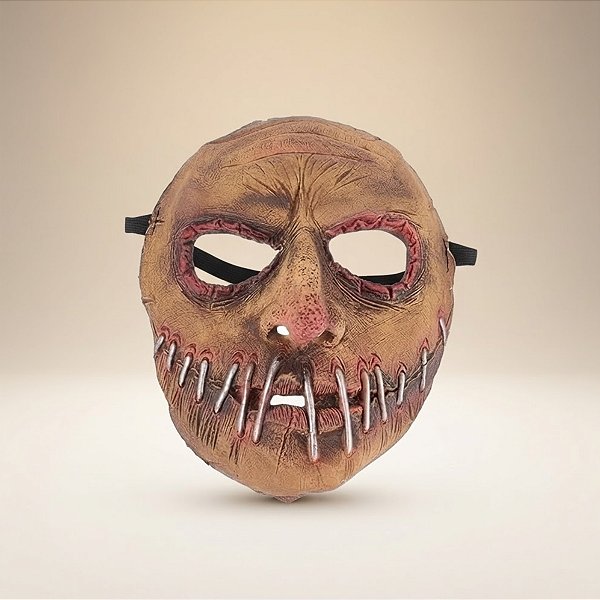 Máscara de Halloween - Velho Boca Costurada - 21cm - 1 unidade - Rizzo