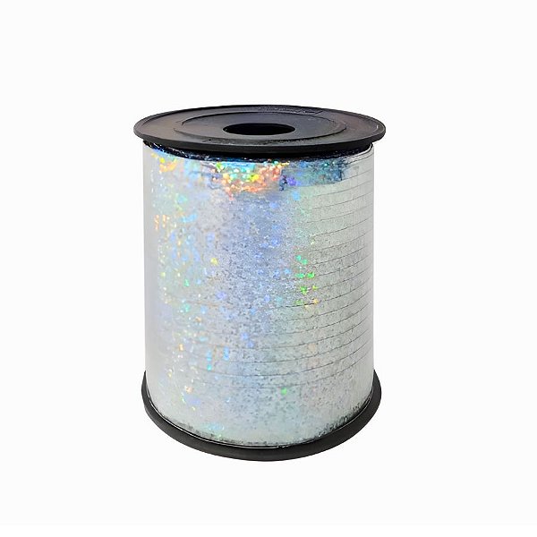 Fitilho Decorativo Com Glitter 200m - Prata - 1 unidade - Rizzo