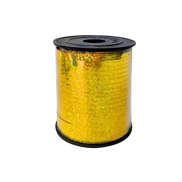 Fitilho Decorativo Com Glitter 200m - Ouro - 1 unidade - Rizzo