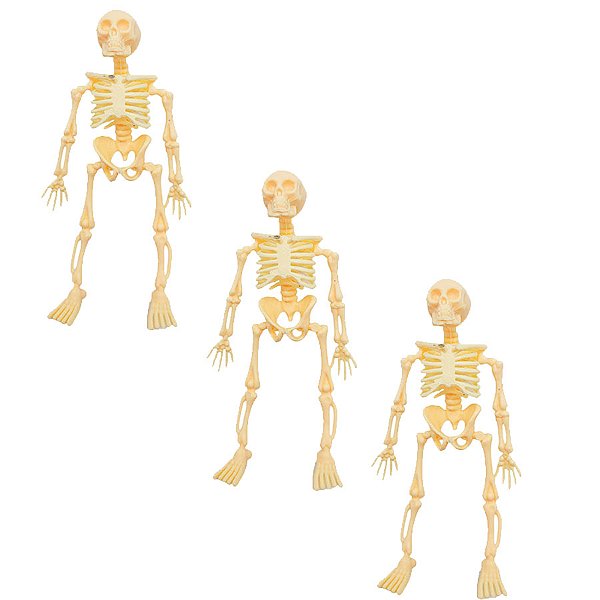 Kit Esqueletos Decorativos - 12x3,5cm - 3 unidades - Rizzo