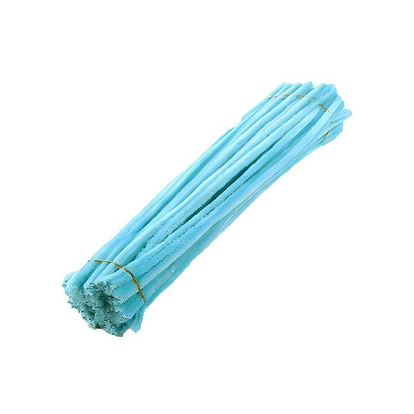 Haste de Chenille 30cm - Azul - 100 unidades - Rizzo