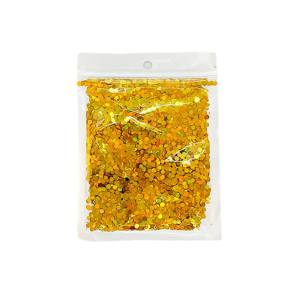 Confete Hexagonal - Ouro - 15g  - 1 unidade - Rizzo