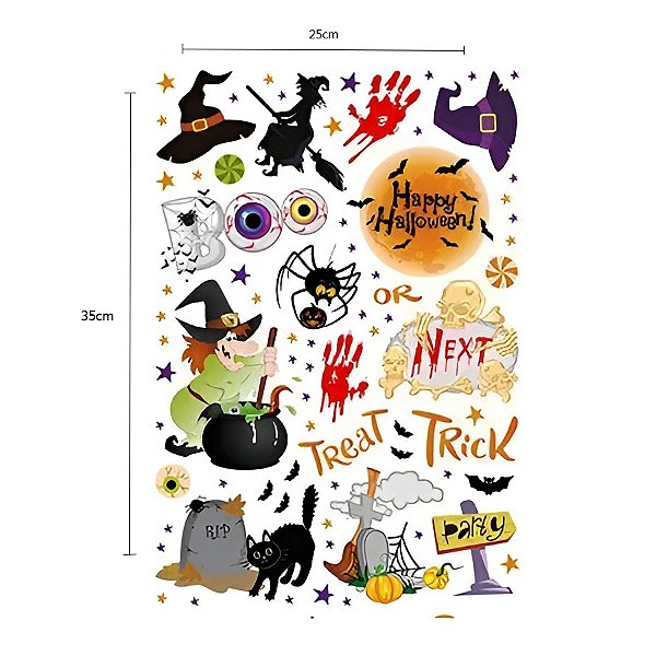 Adesivo Decorativo de Halloween - Boo - 1 unidade - Rizzo