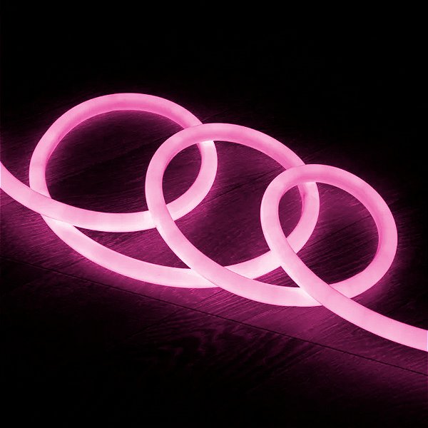 Mangueira Led Neon - Rosa Claro - 220V - 5m - 1 unidade - Rizzo