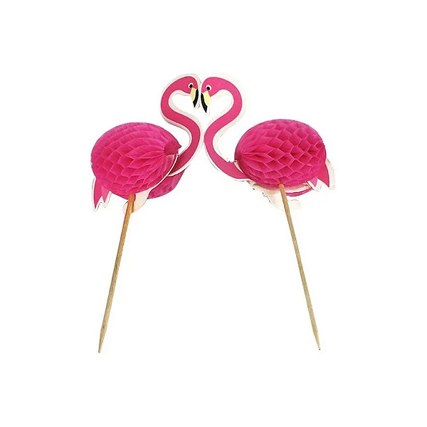 Palito Decorativo - Flamingo - 6UN - Rizzo