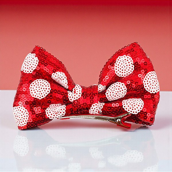 Presilha para Cabelo - Laço Minnie Mouse - Lantejoulas - Disney Original - 1 unidade - Rizzo