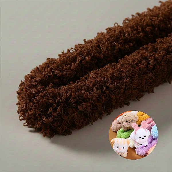 Haste de Chenille de Pelúcia 101cm - Marrom - 1 unidade - Art Montagem - Rizzo