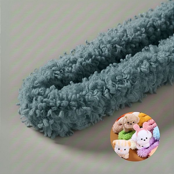 Haste de Chenille de Pelúcia 101cm - Azul Laguna - 1 unidade - Art Montagem - Rizzo