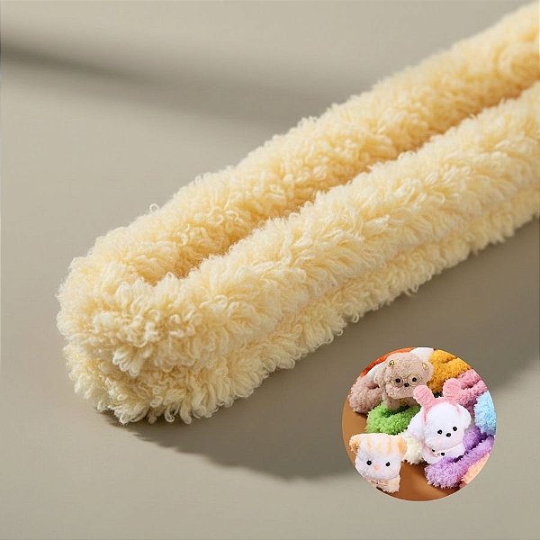 Haste de Chenille de Pelúcia 101cm - Amarelo Manteiga - 1 unidade - Art Montagem - Rizzo