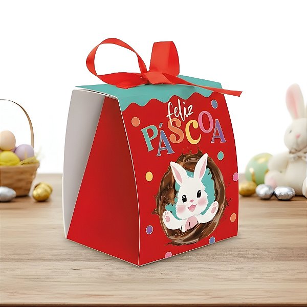 Caixa Para Lembrancinha Páscoa - Felicita - 8x7x9,5cm - 10 unidades - Cromus - Rizzo
