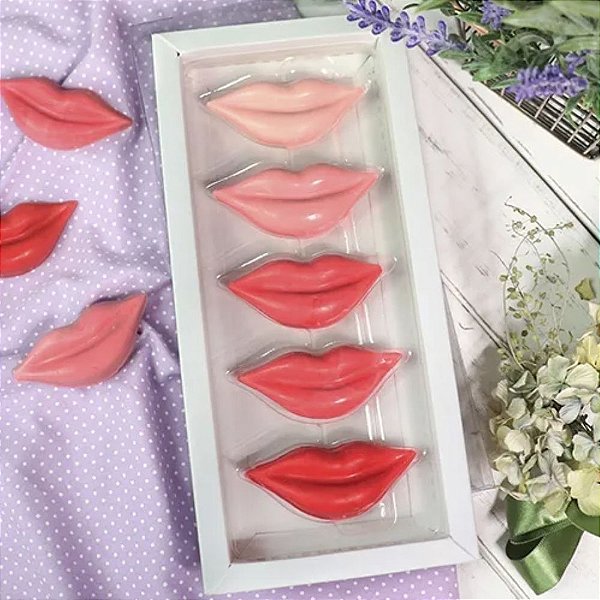 Caixa Boca - 5 Cavidades - Branco - 20x8cm - 5 unidades - Rizzo